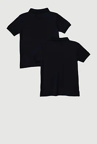 Boys 4-7 Short Sleeve Polo Shirts 2 Pack, Blue, Size 5-6
