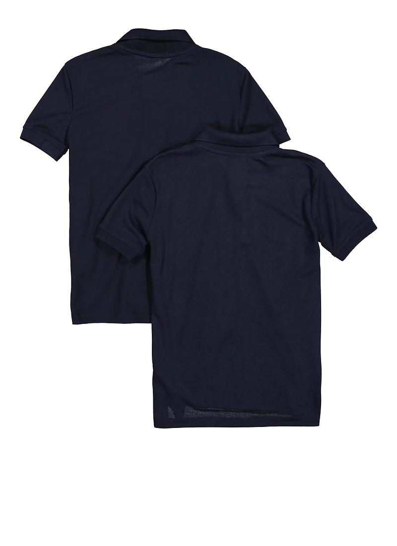 Boys 8-16 Polo Shirts 2 Pack, Blue,