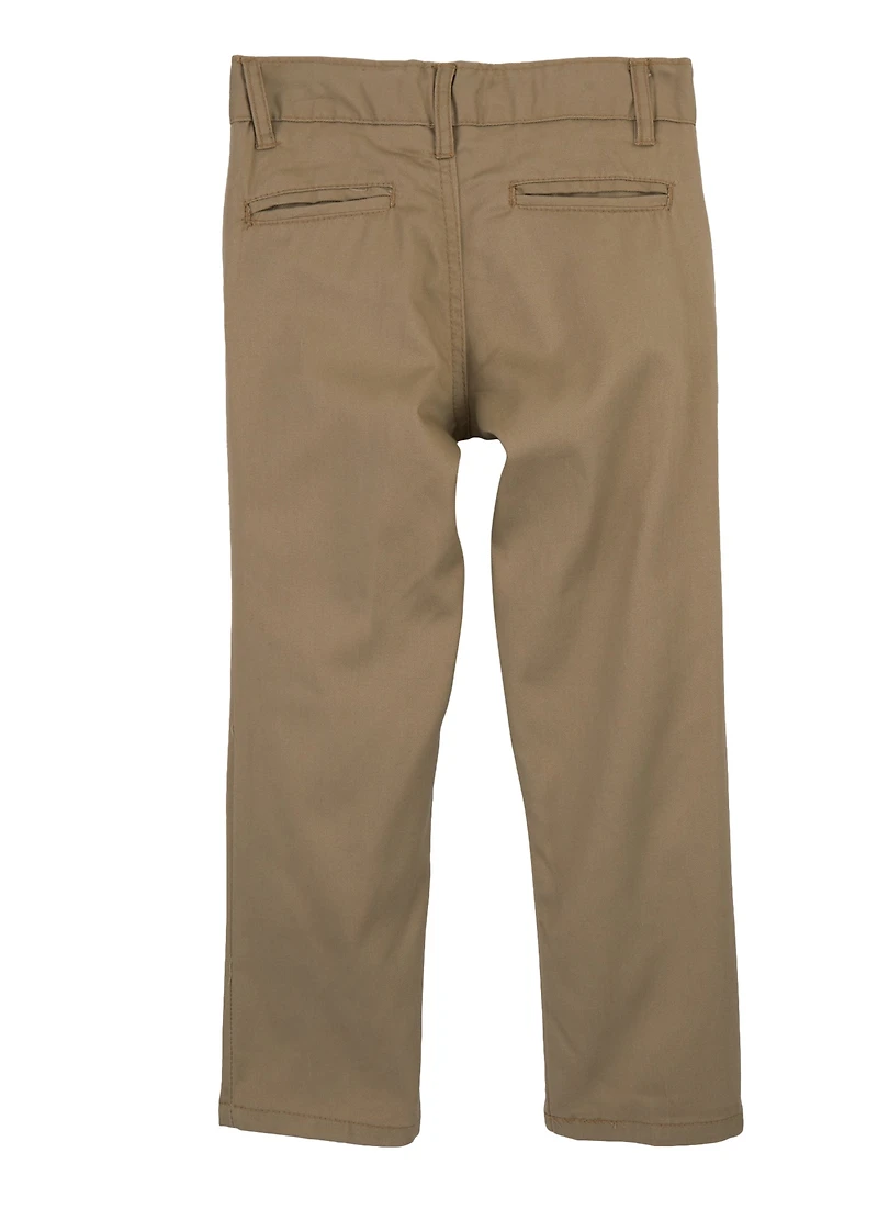 Boys 4-7 Slim Fit Chino Pants, Khaki, Size 7