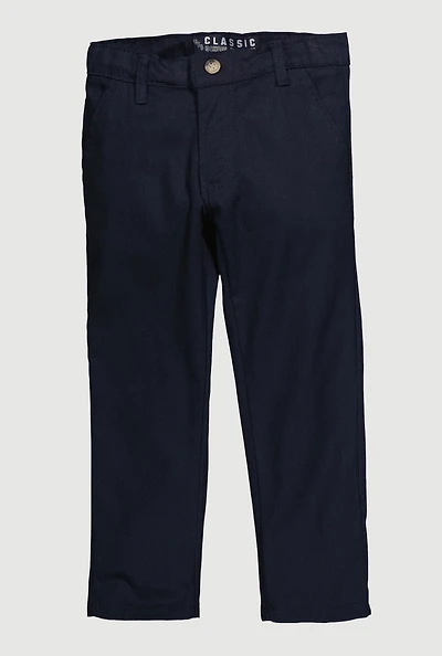 Boys 4-7 Mid Rise Straight Leg Chino Pants, Blue,