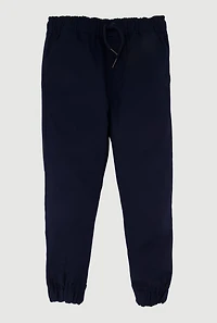 Little Boys Drawstring Waist School Uniform Joggers, Blue,