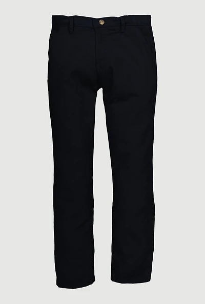 Boys 8-14 Classic Fit Straight Leg Chinos, Blue,