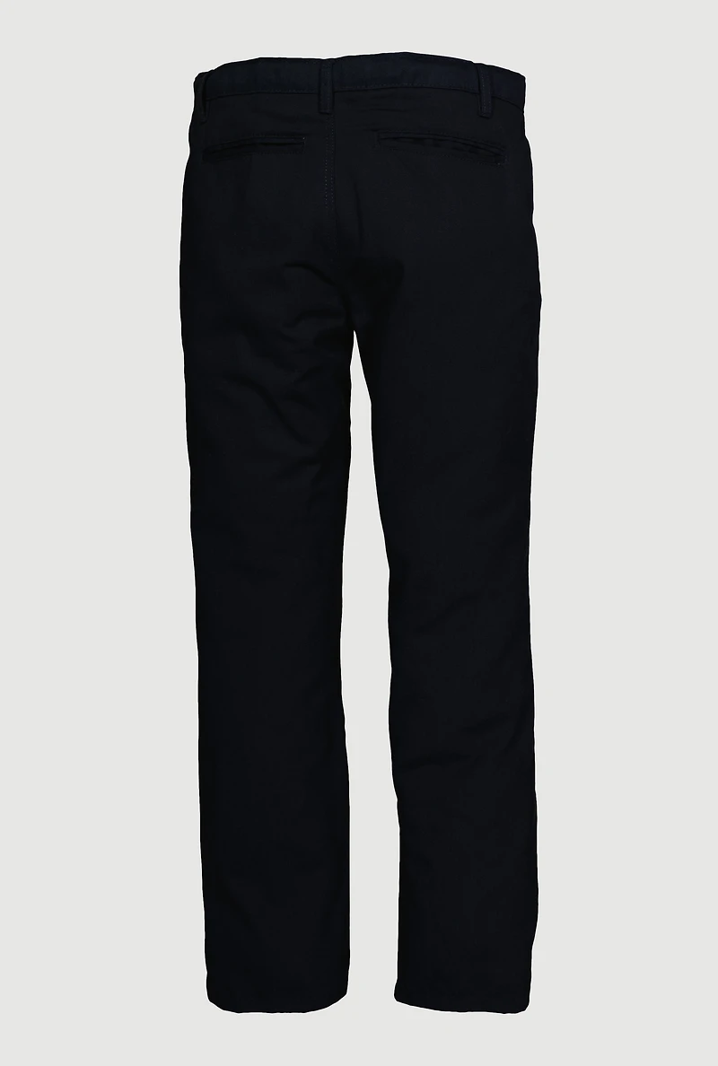 Boys 8-14 Classic Fit Straight Leg Chinos, Blue, Size 10