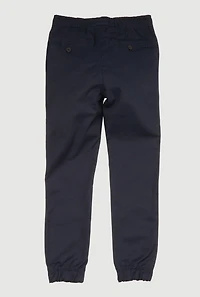 Boys Drawstring Waist Poll On Uniform Joggers, Blue, Size 10