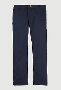 Boys 7-14 Mid Rise School Uniform Pants, Blue,