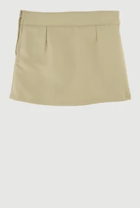 French Toast Girls 2T-4T Two Tabbed Pleated Skort, Khaki, Size 2T