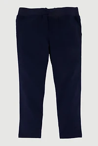 French Toast Girls 2T-4T Mid Rise School Uniform Pants, Blue, Size 3T