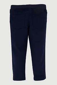 French Toast Girls 2T-4T Mid Rise School Uniform Pants, Blue, Size 3T