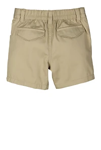 French Toast Girls 2T-4T Basic Pull On Stretch Shorts, Khaki, Size 3T
