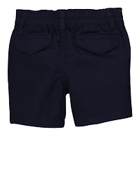 French Toast Girls 2T-4T Solid Pull On Stretch Shorts, Blue,