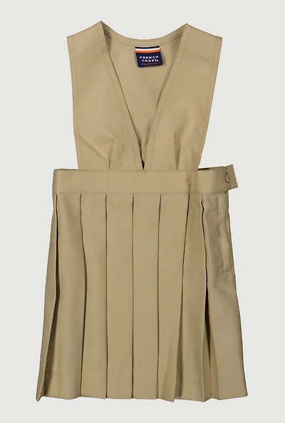 French Toast Girls 2T-4T V-Neck Pleated Jumper