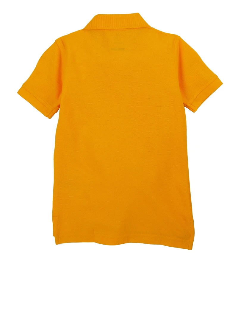 French Toast Boys 2T-4T Solid Short Sleeve Pique Polo, Yellow, Size 2T