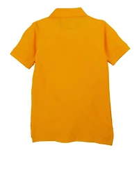 French Toast Boys 2T-4T Solid Short Sleeve Pique Polo, Yellow, Size 2T