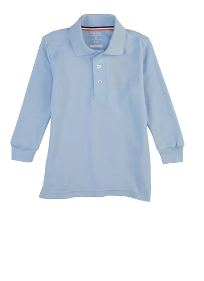 French Toast Boys 2T-4T Long Sleeve Pique Polo Shirt