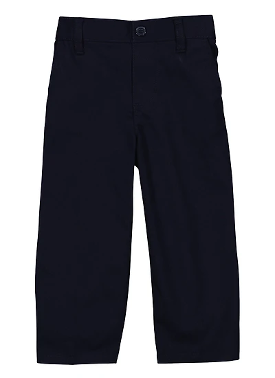 French Toast Boys 2T-4T Relaxed Fit Pull On Pants, Blue,