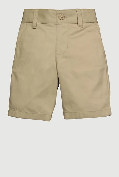 French Toast Boys 2T-4T Twill Uniform Shorts, Khaki, Size 3T