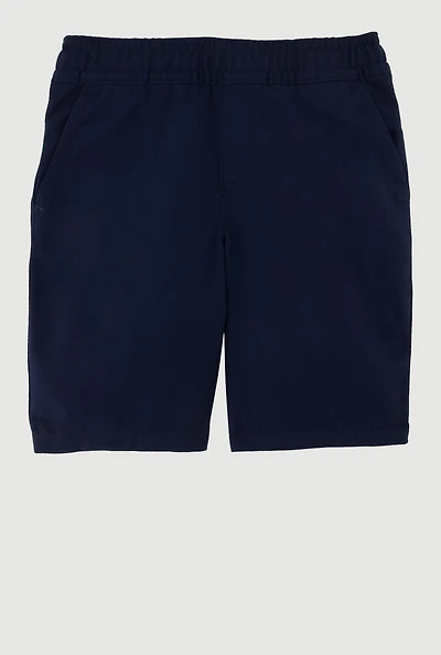 French Toast Boys 2T-4T School Uniform Chino Shorts, Blue, Size 2T