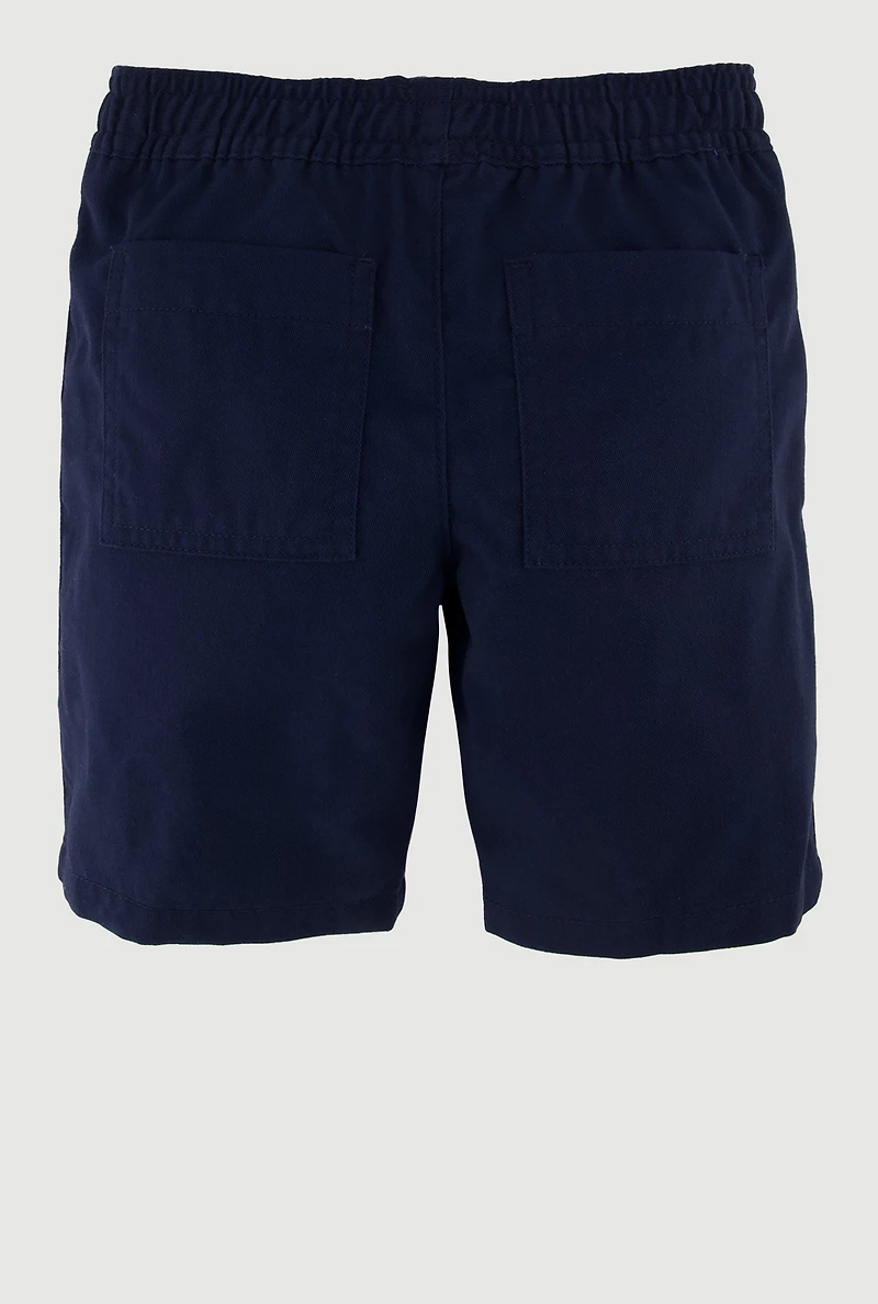 French Toast Boys 2T-4T School Uniform Chino Shorts, Blue, Size 4T
