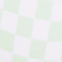 Checkered Print Caged Front One Piece Swimsuit