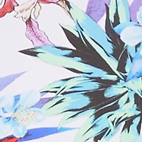 Plus Tropical Floral Print Swim Dress