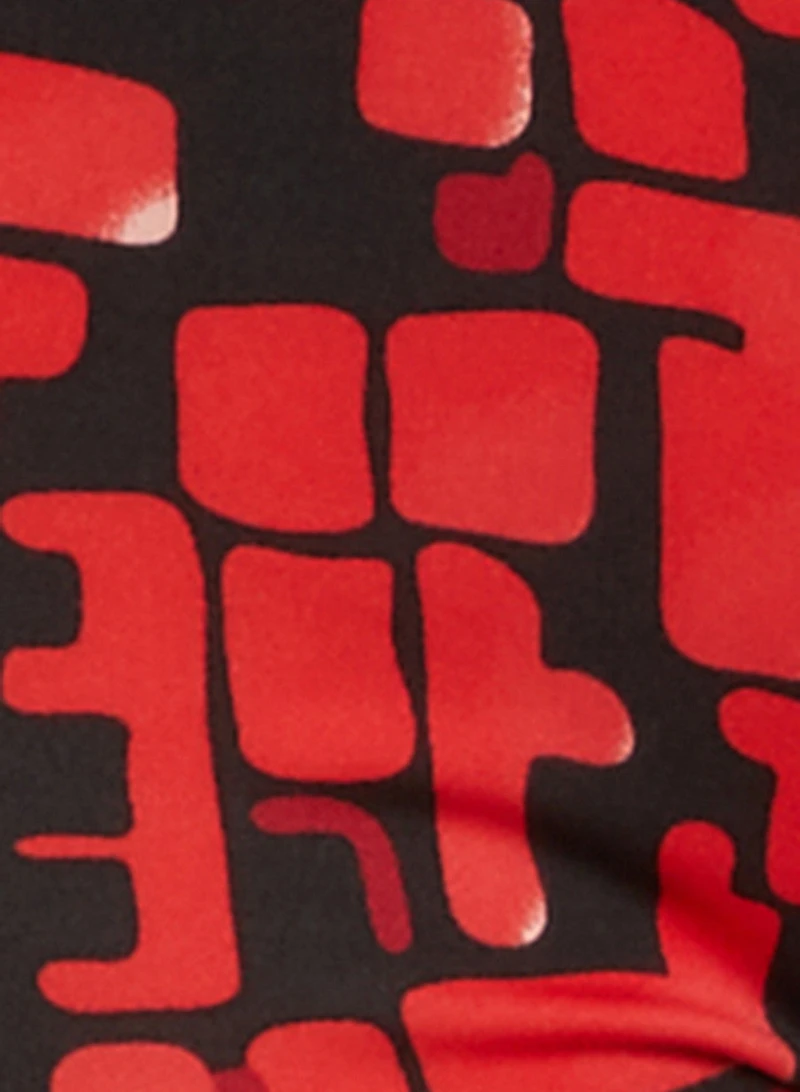 Printed Mesh Insert Active Tank Top