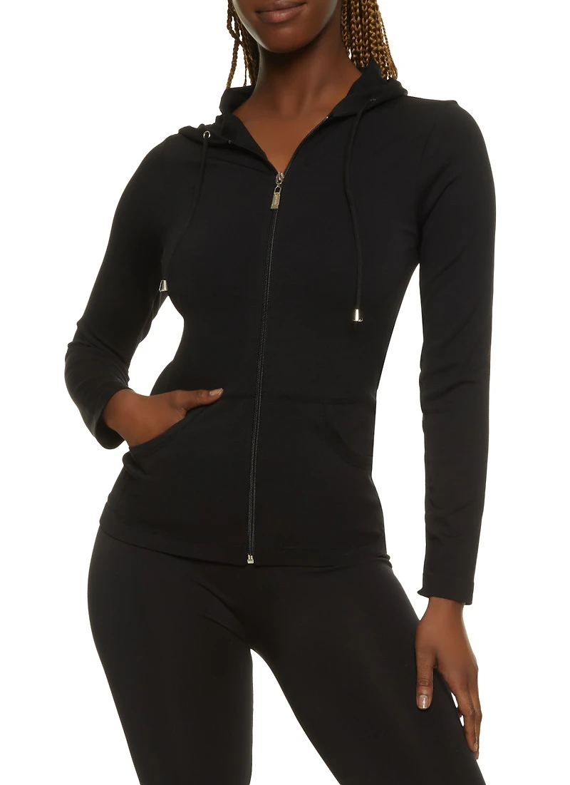 Full Zip Hooded Active Top