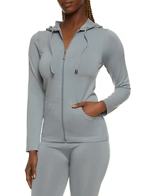 Full Zip Hooded Active Top