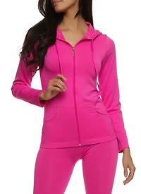 Full Zip Hooded Active Top