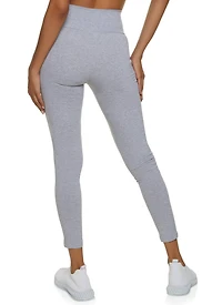 Womens High Waist Cropped Pocket Leggings, L