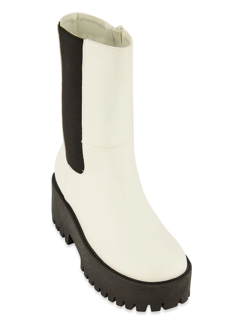 Lug Sole Platform Booties