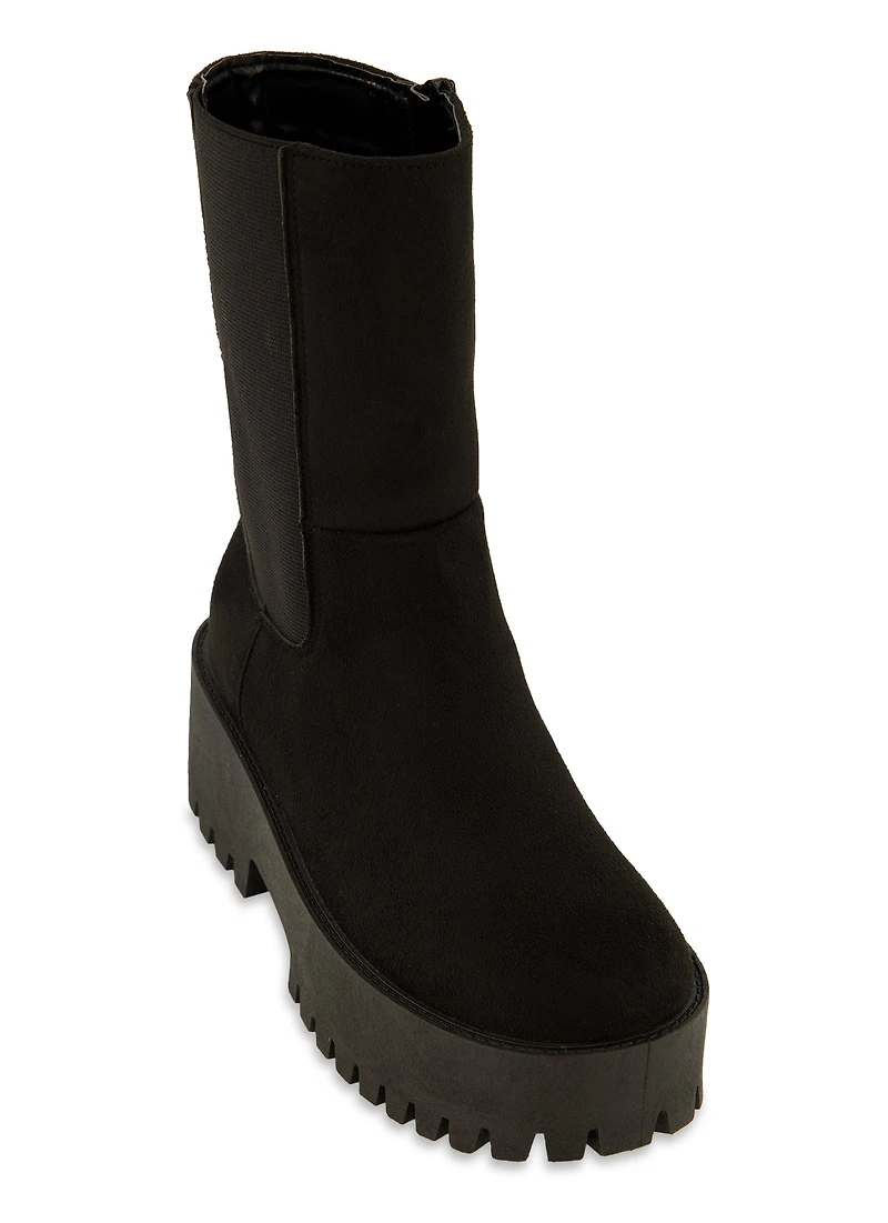 Lug Sole Platform Booties
