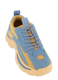 Color Block Lace Up Chunky Sneakers