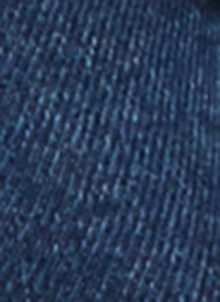 Rhinestone Denim Mid Calf Fold Over Boots