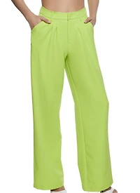 Wide Leg Crepe Knit Dress Pants