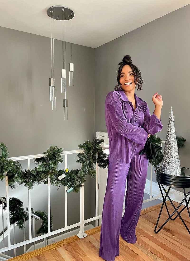 Plisse Button Front Shirt