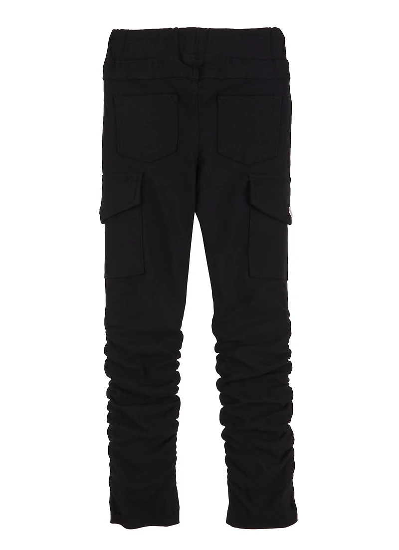Little Girls Hyperstretch Cargo Pocket Stacked Pants,