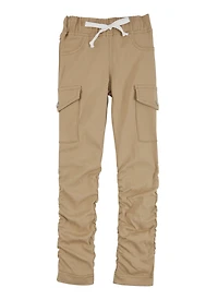 Little Girls Hyperstretch Cargo Pocket Stacked Pants