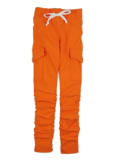Little Girls Hyperstretch Cargo Pocket Stacked Pants,