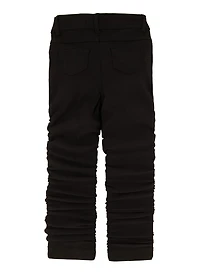 Little Girls Stacked Straight Leg Pants