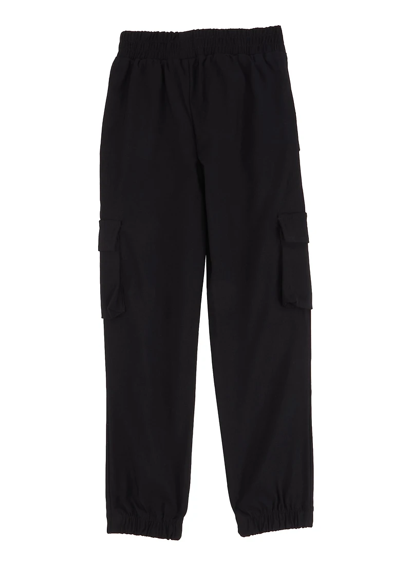 Little Girls Hyperstretch Cargo Joggers,