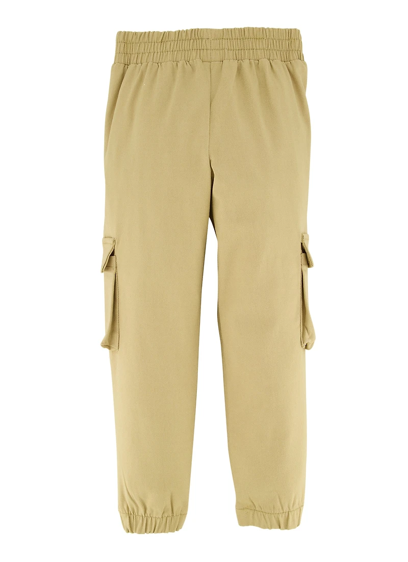 Little Girls Hyperstretch Cargo Joggers, 4