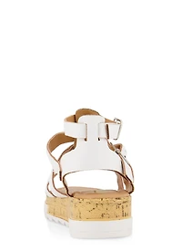 Toddler Girls Cork Double Buckle Gladiator Sandals