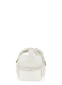 Baby Girls Braided Band Velcro Buckle Strap Sandals