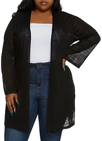 Plus Gauze Knit Duster