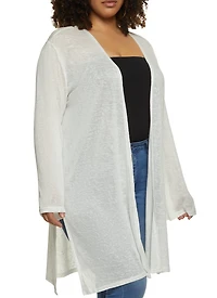 Plus Gauze Knit Duster
