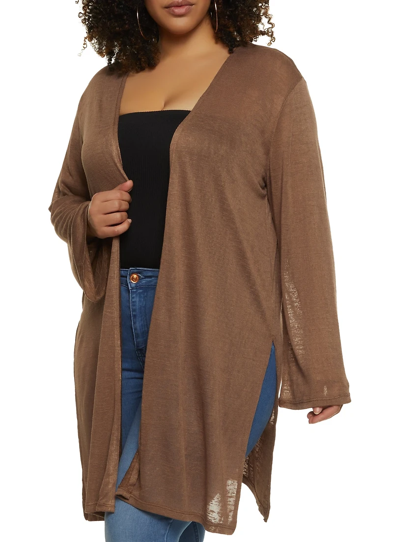 Plus Gauze Knit Duster
