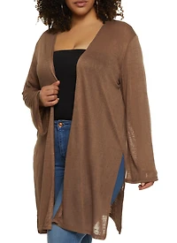 Plus Gauze Knit Duster