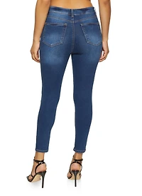 Womens WAX High Waist Jeans, Blue, Size 3