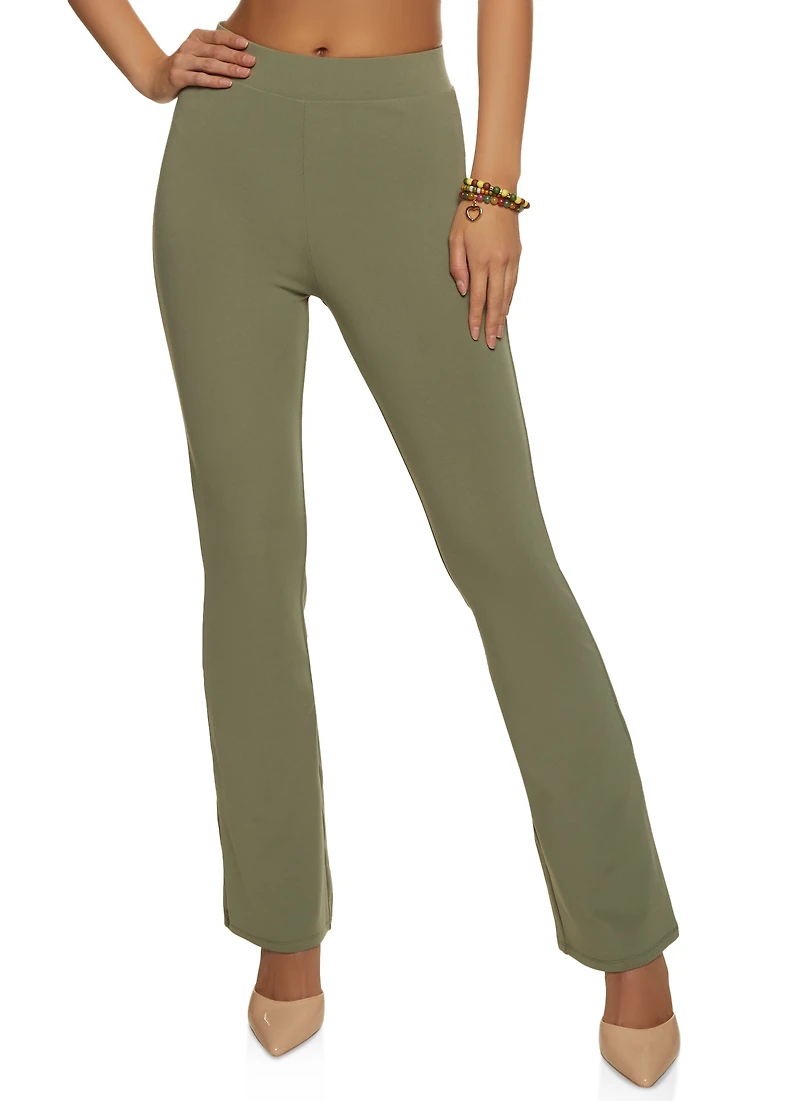 Pull On Flared Dress Pants