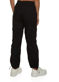 Toggle Drawstring Straight Leg Cargo Pants